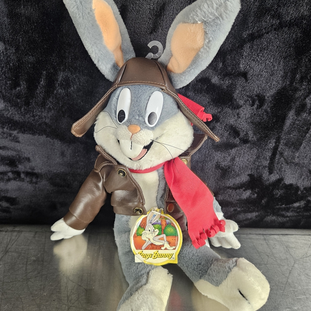 Warner Bros. Gray and White Plush with Red Scarf